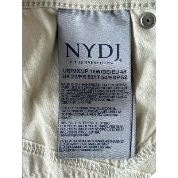 NYDJ Shorts Briella 11 inch jean shorts tan size 18W - Picture 5 of 7